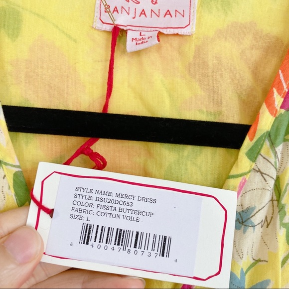 Banjanan Mercy Floral Short Sleeve Midi Wrap Dress - Picture 12 of 13